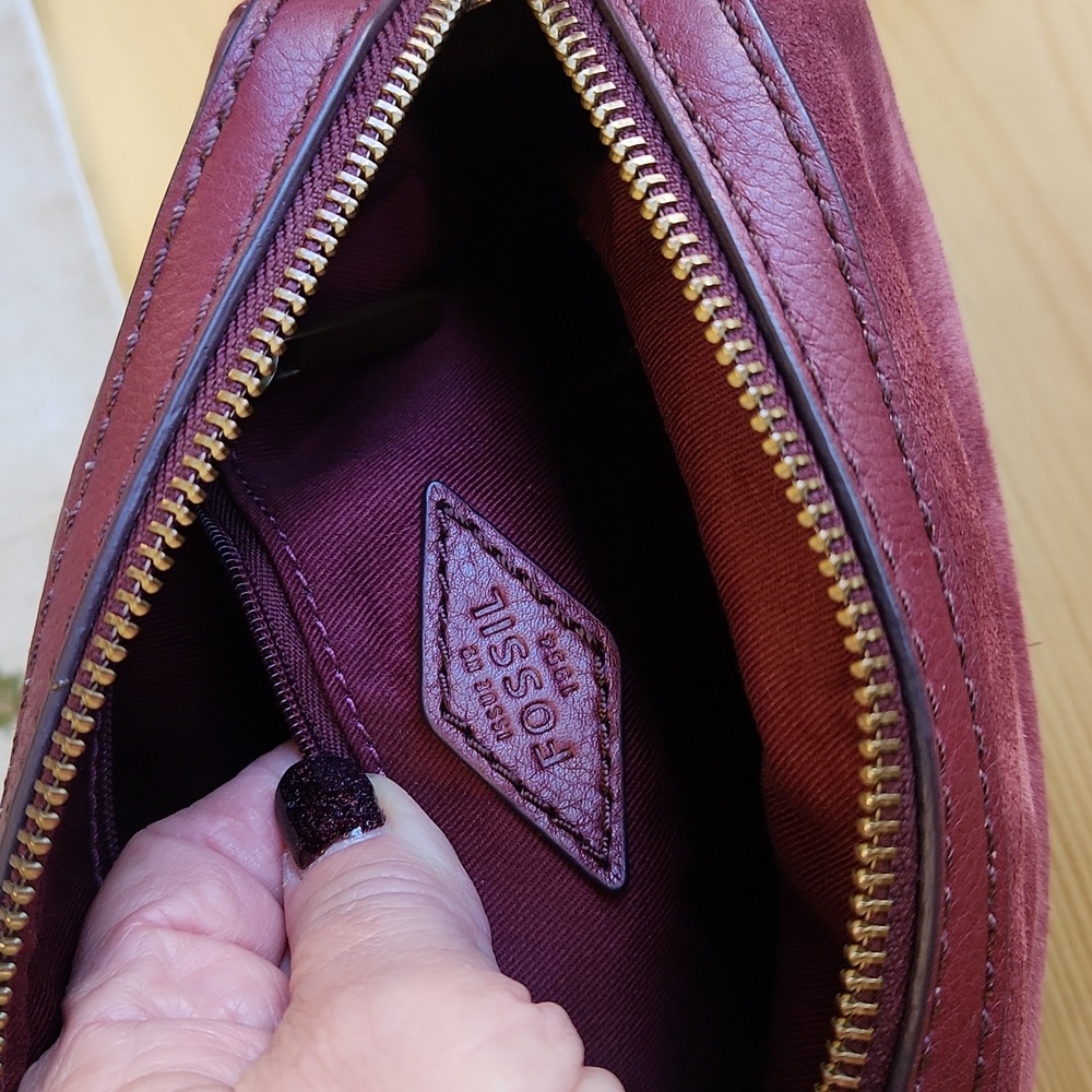 Fossil Aria Cabernet Small Crossbody Shoulder Bag - Picture 10 of 17